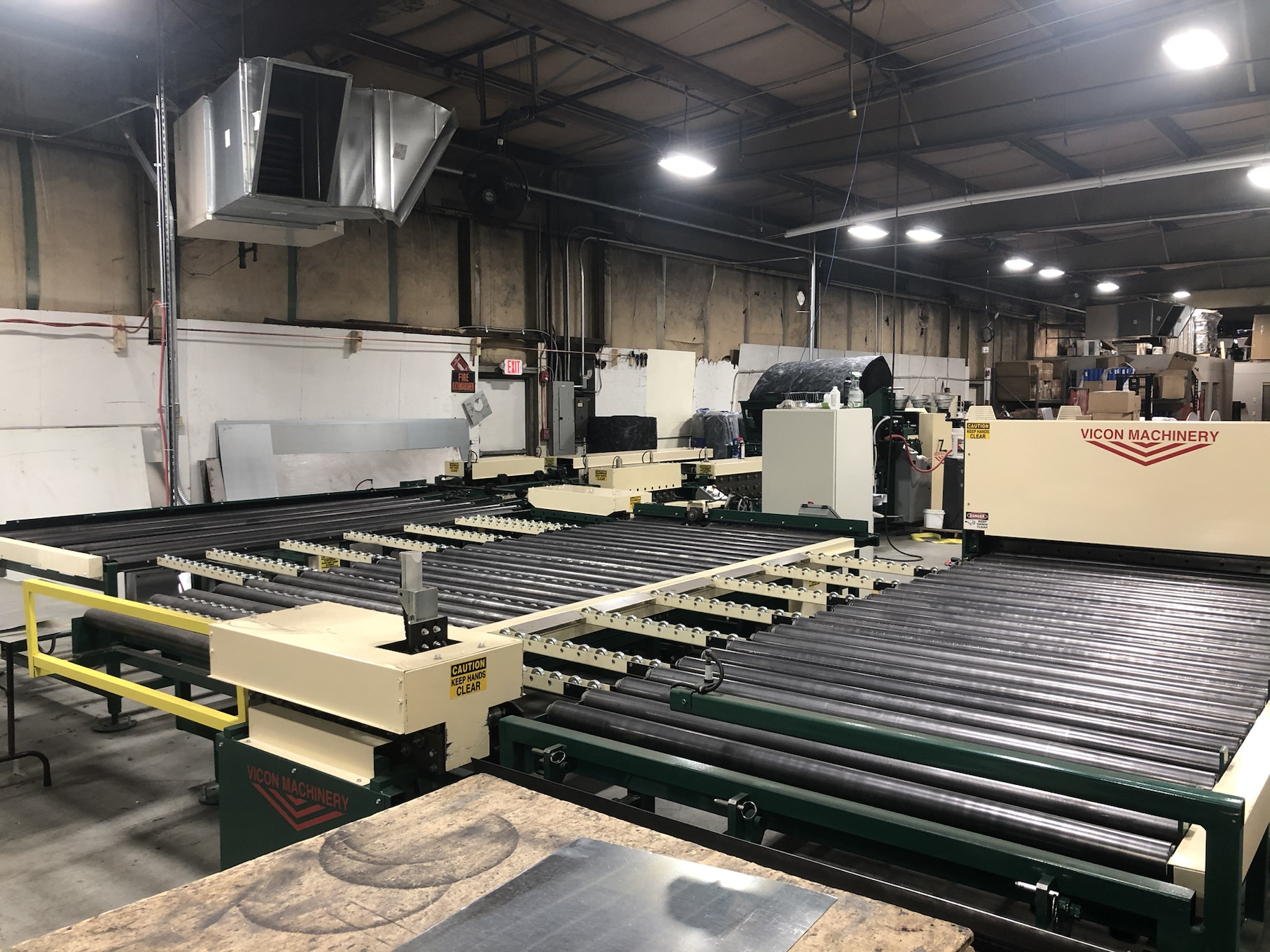 Sheet metal duct fabrication in the ASM shop