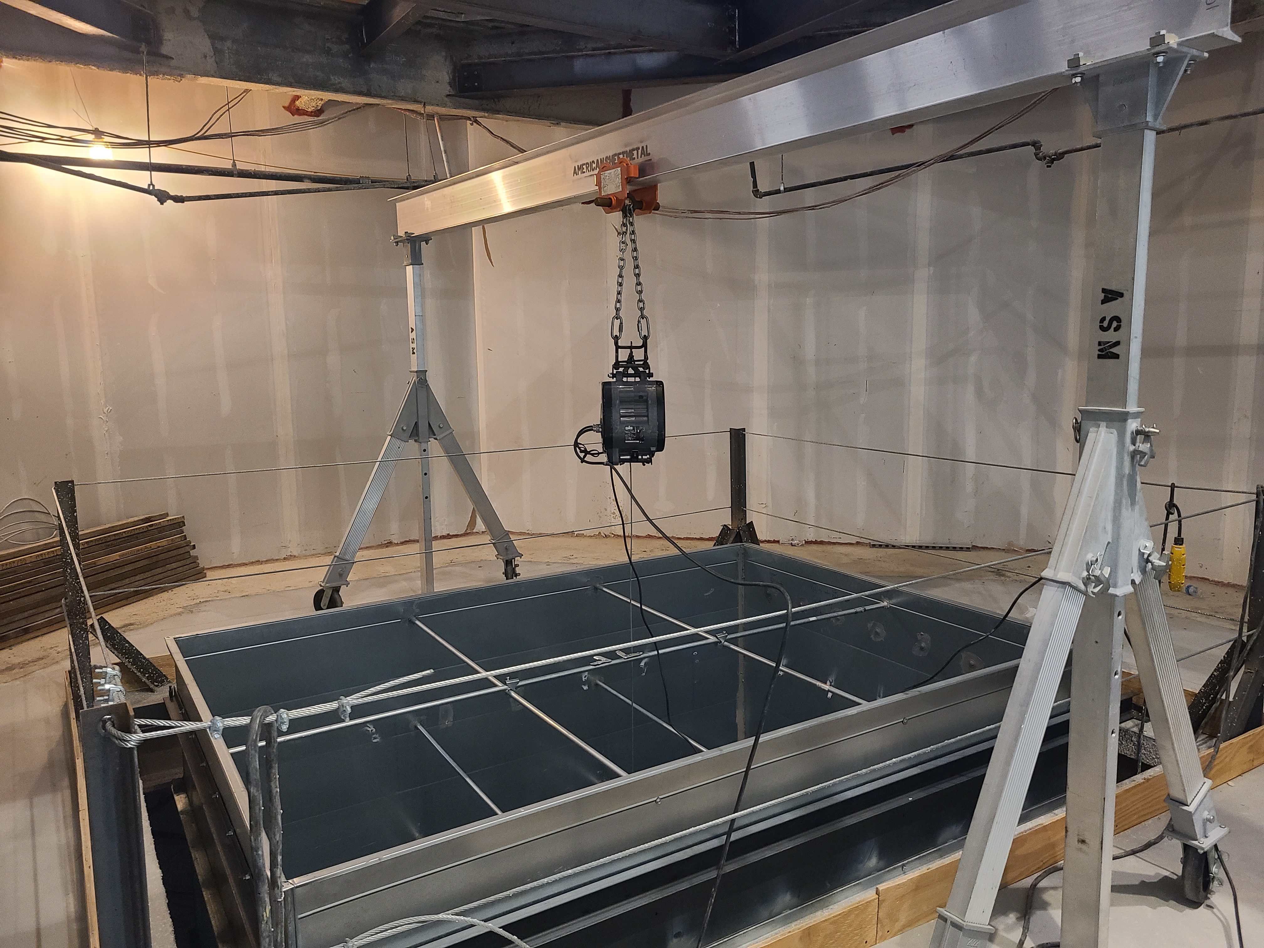 Large ductwork staged for installation