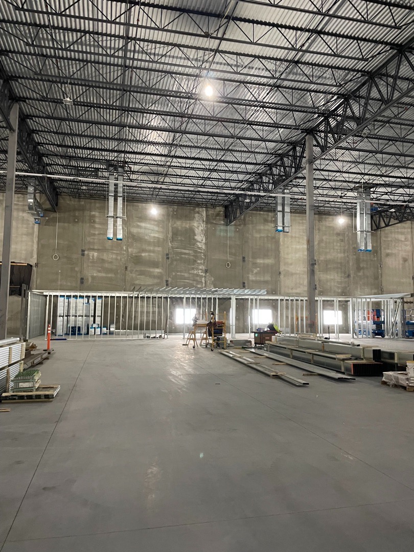 Installed HVAC equipment and ductwork